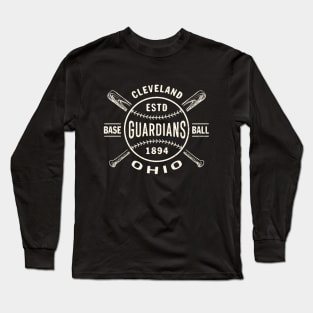 Cleveland Guardians Bats & Ball by Buck Tee Long Sleeve T-Shirt